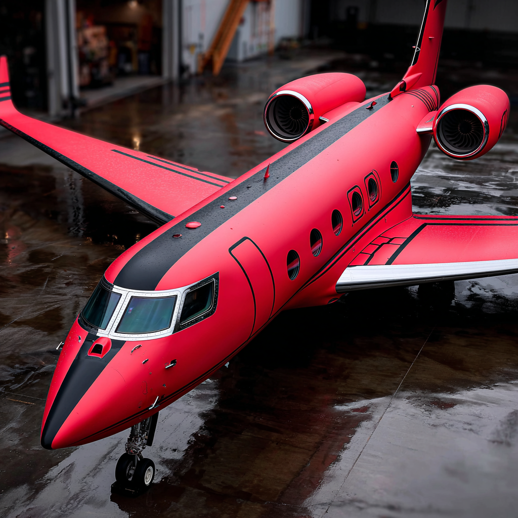 g600 realistic jet exterior custom made color Matte red satin 04c70228 edf7 4cc4 802f 9d983259fd94 2