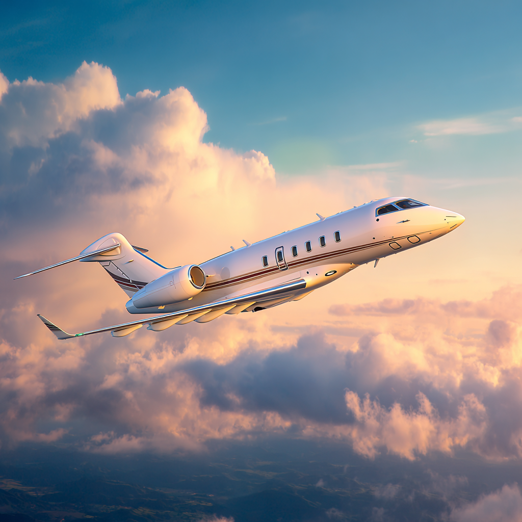 in a 90 degree side view private jet is flyin in a sky. raw 697d5fdc 3afb 42b1 b07b bcbb9e4469c0 0