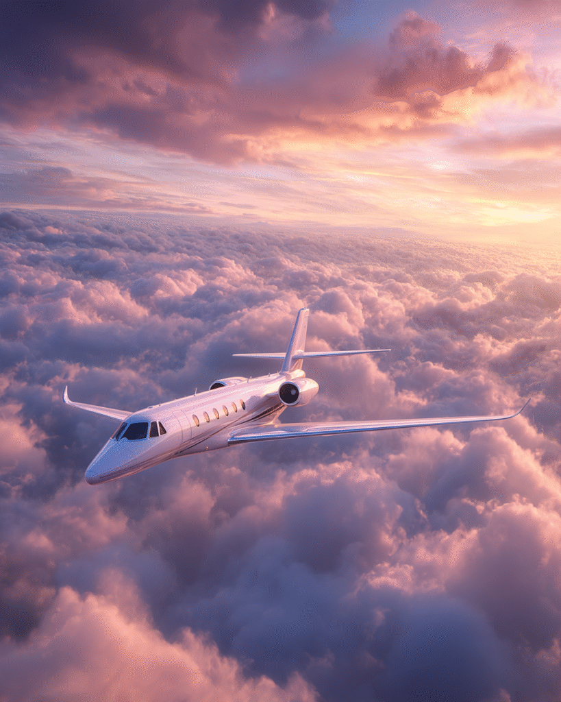 luxury white private jet flying above the clouds sleek modern 9e203b3b 2a5e 4c6d a9cb 02ef06893528 2