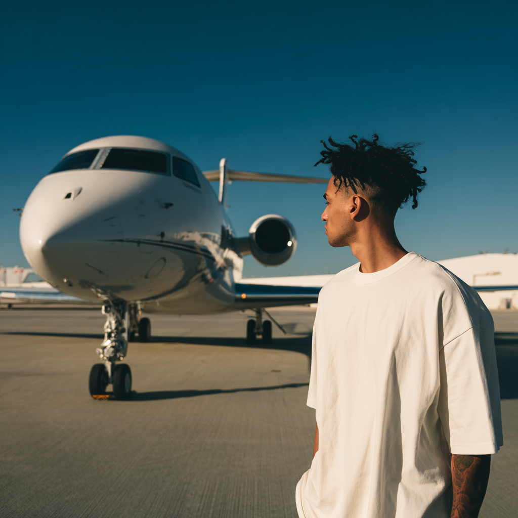 private jet on the tarmac luxurious and neutral light 1am fro bafb5d68 ad5c 416c 9fb4 48c6d32b1af5 3