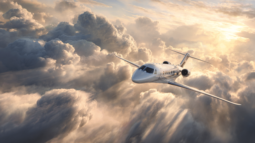 ultra realistic white private jet flying dynamically through 4d1e63e7 b45f 4592 aef2 f3e6a2404659 1